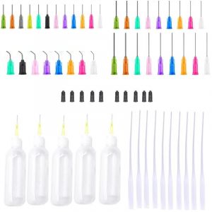 Kit Applicateur De Distributeurs,Bouteille À Presser En Plastique,Buse De Tube De Chute Et Aiguille À Pointe Émoussée,Etc.,Fonctionne Pour La Colle Liquide Et L'encre.30ml-54pcs. - Neuf