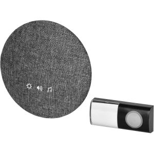 Sonnette sans Fil à Piles avec 38 Sons au Choix Portée 200m Contrôle du Volume Carillon sans Fil avec Couverture Avant en Tissu Émetteur Extérieur Étanche - Neuf