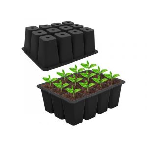 Plateau de semis en silicone &agrave; 12 alv&eacute;oles pour le d&eacute;marrage et le repiquage des plantes - Neuf