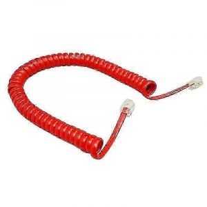 RJ9 enroulé 6 pieds enroulé téléphone fixe téléphone téléphone câble cordon RJ9 4P4C 1,85 m/6 pi - Neuf