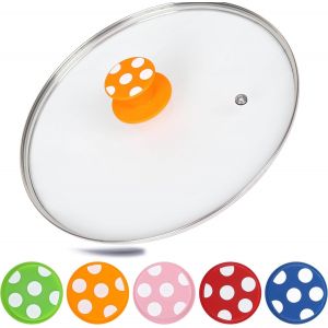 Kalanka-Berossi Couvercle En Verre Sûr Avec Poignée En Silicone Antidérapante U2013 Design Rétro, Résistant À La Chaleur Jusqu'à 450 °C, Pour Casseroles Et Poêles De Toutes Tailles (20 Cm) U2013 Co - Neuf