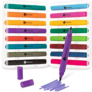 Loc-16 Mini-Marqueurs À Alcool - Couleurs Intenses - Ensemble De Feutres À Alcool - Ensemble De Marqueurs Touch Twin Pour Le Dessin, La Peinture, Le Bricolage - Neuf