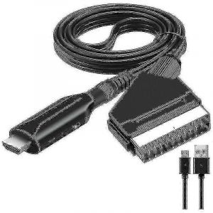 Adaptateur Peritel Vers Hdmi Avec Cbles Pritel Et Hdmi, 1080p Convertisseur Cable Peritel Hdmi Compatible Avec Ntsc Pal,pritel Hdmi Pour Tv Xbox Sky D - Neuf