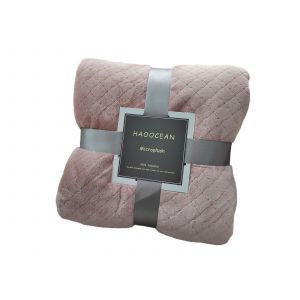 Plaid Rose En Peluche 130x150cm Pour Canap&eacute; Et Lit - Neuf