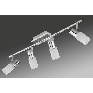 Trango Plafonnier Led Rondell Moderne À 3 Flammes, Plafonnier, Plafonnier Tg2007-38 En Mélange De Couleurs Bicolore Avec Verres Givrés Avec 3 Lampes Led, Spots Orientables Et Rotatifs - Neuf