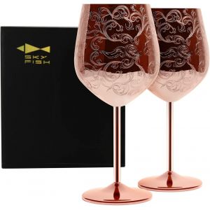 Gobelets &Agrave; Vin En Acier Inoxydable &Eacute;l&eacute;gance Antique - Neuf