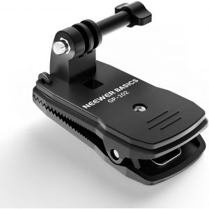 NEEWER BASICS Support de Fixation &agrave; Pince pour Sangle de Sac &agrave; Dos Adaptateur &agrave; Trois Broches Compatible avec GoPro Hero Insta360 DJI AKASO Cam&eacute;ras d'Action Accessoires pour Vid&eacute;o POV GP-102 - Neuf
