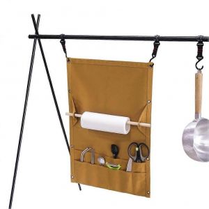 Sac De Rangement De Vaisselle De Camping En Plein Air Portable Suspension En Toile Ustensile Tissu Sac De Rangement Organisateur De Tente Trépied Accessoires Pour Pique-De Camping - Neuf