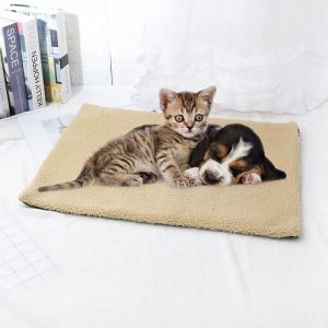 Coussin Chauffant Auto-Chauffant Beige 60 X 45 Cm Pour Chats Et Chiens. Coussin Chauffant &Eacute;lectrique Sans Piles, &Eacute;cologique. - Neuf
