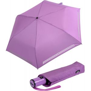 Mini Parapluie Safety Reflex Extra L&eacute;ger Pour Enfant, Violet, 95 Cm, Parapluie De Poche Avec Ouverture Manuelle - Neuf