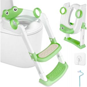 Chenquansarl-Reducteur Toilette Enfant,Rehausseur Toilette Enfant Toilette Abattant Wc Avec Reducteur Enfant,R&eacute;glable En Hauteur Pliable,Adaptateur Toilette,Si&egrave;ge De Toilette Pour Enfants Gar&ccedil;ons Et - Neuf
