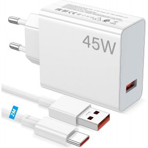KALANKA-45W Chargeur Rapide USB pour Redmi Note 14 Pro 14 13 12 POCO X7,Chargeur Turbo avec 6A Cable USB C 2M pour Xiaomi Pad 7 6 11 Lite Redmi Pad SE Pro Redmi 14C 13C 12C Redmi 12 Redmi A3 POCO C75 - Neuf
