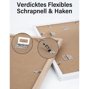 Cadre photo 13x18 cm Blanc 5 pi&egrave;ces - Neuf