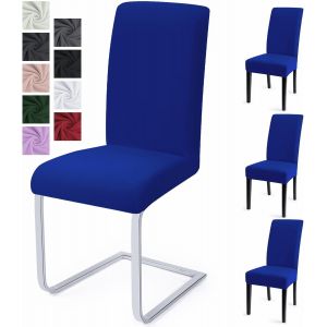 Eryi-Housse De Chaise Salle À Manger 4pcs Housse De Chaise Universel Couverture De Chaise Extensible Housse Chaise Moderne Protection De Chaise Housse De Protection Pour Hotel Décor(Bleu, 4pcs)-C - Neuf