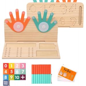 ChenQuanSarl-Jouet De Comptage Montessori En Bois,Jouet Chiffre D'Apprentis Des Mathématiques,Jouets D'Apprentis Des Mathématiques Avec Chiffres Colorés Pour Garçons Et Filles De 3 À 5 Ans - Neuf
