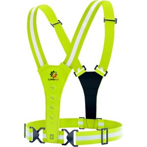 Gilet Réfléchissant ¿ Gilet De Course De Qualité Supérieure Avec Visibilité À 360 Degrés ¿ Gilet Led Haute Visibilité Pour La Course, Le Vélo, La Marche ¿ Léger Et Réglable ¿ Batterie Rechargeable Pa - Neuf