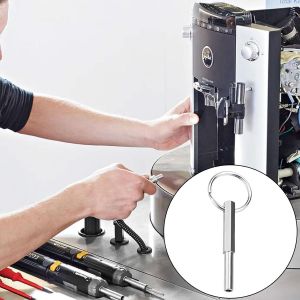 Cl&eacute; &agrave; T&ecirc;te Ovale,Cl&eacute; &agrave; T&ecirc;te Ovale pour Machine &agrave; Caf&eacute;,Cl&eacute; &agrave; T&ecirc;te Ovale en Acier Inoxydable,Vec Porte-Cl&eacute;s et 21 Anneaux en Caoutchouc,Pour Les Machines &agrave; Caf&eacute; Jura - Neuf