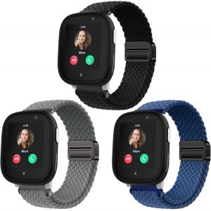 KAL-3 Lot Bracelet Tressés Compatibles Avec Xplora Xplora X6/X6 Pro/Anio 6, Tissu Ultra-Léger, Étanches Jusqu'À 10 Atm, Adaptés Aux Enfants (Multicolore) - Neuf