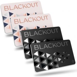 TRAHOO-Blackout Carte Ultra Fine RFID (Lot de 4) u2013 Anti piratage Bloqueur pour Protection Carte Bancaire sans Contact u2013 Prot&egrave;ge Votre Portefeuille (4 x &Eacute;dition Noire & Blush) - Neuf