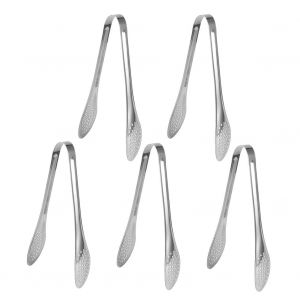 Hjlian Lot De 5 Pinces Multifonctions En Acier Inoxydable Pour Pain, Steak, Salade, Barbecue, Buffet, Ustensiles De Cuisine - Neuf