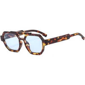 Lunettes De Soleil Homme Femme Double Pont Retro Lunettes De Soleil Pilote Années 70 Protection Uv400 - Neuf
