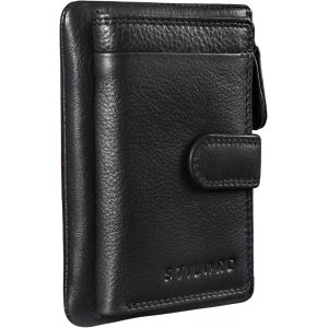Garrett' Porte-Carte Avec Porte Cl&eacute; En Cuir Mini Portefeuille Pour Homme Femme Avec Protection Rfid Et Nfc Porte-Monnaie Cuir V&eacute;ritable - Neuf