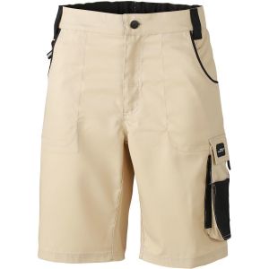 Bermuda De Travail Homme - Jn835 - Beige - Neuf