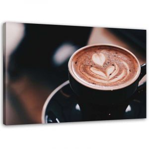 Tableau Sur Toile Tasse &agrave; Caf&eacute; Latte 60x40 - Neuf