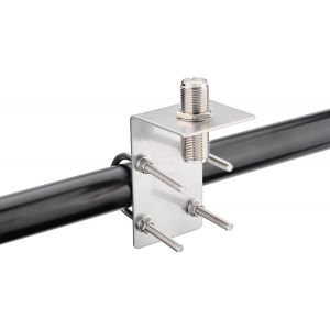 Support de Montage d'antenne avec Boulons en U,Trou de 16 mm,Compatible avec Radios Ham,CB et Amateurs,Comprend Un Adaptateur UHF SO239 à SO239 - Neuf