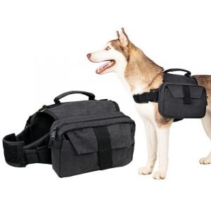 Sac &Agrave; Dos Pour Chien Pour Randonn&eacute;e Et Camping &iquest; Noir, Taille Moyenne, Ajustement R&eacute;glable, Design Respirant, Rangement Pratique - Neuf