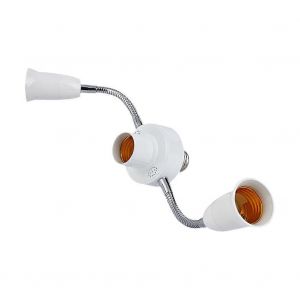 Adaptateur Répartiteur D'ampoule Led E27 Réglable Pour La Maison Et Le Bureau,3 Têtes - Neuf