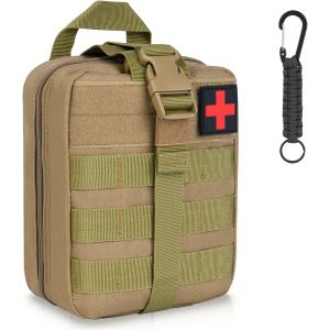 Jgd-Tactique Sac Ceinture De Secours, Multifonction Molle De Premiers Secours, Survie Sac &Agrave; Dos Tactique Edc Gadget Sac Avec Croix Pour Randonn&eacute;e Camping Militaires(Avec 1 Mousquetons) - Neuf