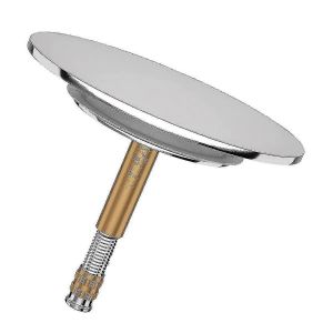 Bouchon de baignoire universel antirouille avec double joint,bouchon de vidange chromé pour baignoires standard - Neuf