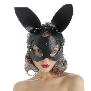 Masque De Lapin En Cuir, Masque De Lapin De Bal Masqu&eacute;, Demi-Masque, Masque Pour Les Yeux De Lapin - Neuf