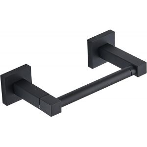 CAUC-Porte-papier toilette moderne en acier inoxydable, fixation murale, noir mat, 1 rouleau - Neuf