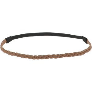 Bandeau Cheveux Femme Marron - Headband Tress&eacute; Su&eacute;dine Simple Et Uni Aspect Velours - Bandeau Fin Taille Unique - Headband Mariage Vintage - Look Original Boho, Boh&egrave;me, Hippie Chic - Neuf