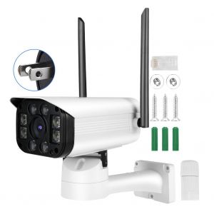 Camera de securite exterieure PTZ 110-240 V, etanche, Wi-Fi 1080P, double source lumineuse infrarouge (prise americaine) - Neuf