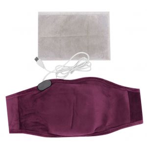 Ceinture chauffante electrique USB pour l'uterus et l'abdomen, ceinture de massage chaude pour soulager la douleur - Neuf