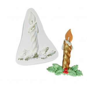 3d Bougie Moule En Silicone De Bougies De No&euml;l G&acirc;teau De Support De Tasse De Bicarbonate De D&eacute;coration Outils(50-1969grey&iquest;&iquest;&iquest;Seul Moule Inclus&iquest; - Neuf