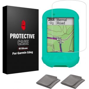 Kal-Cnc Coque De Protection En Silicone Pour Garmin Edge 530 830 130 1030 Film Protecteur D'écran En Verre Trempé Pour Garmin Edge 530 830 130 1030 Film Anti-Rayures Haute Définition Couverture Compl - Neuf