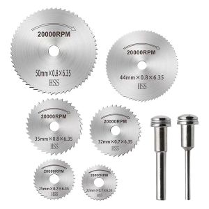 Mini Lames de Scie Circulaire, Jeu de Disque &agrave; Tron&ccedil;onner 8 pi&egrave;ces Disques de Coupe HSS pour Couper le Bois Produits en Plastique Alliages D'aluminium M&eacute;taux Tendres - Neuf