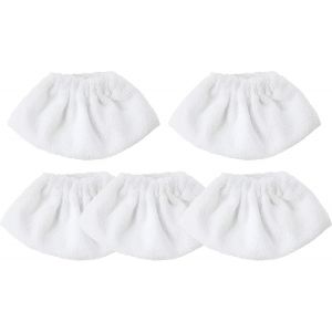 SUBZONAL-5 Pi&egrave;ces Bonnettes Microfibre - Lingettes Accessoire pour Nettoyeur &agrave; Vapeur, Compatibles avec la Majorit&eacute; des Nettoyeurs &agrave; Vapeur, 18 x 10 cm, Lavables et R&eacute;utilisables - Neuf