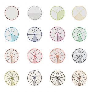 Disques De Fractions &Eacute;ducatifs De 1/2 &Agrave; 1/12, Cercles De Fractions, Outil D'apprentissage Des Math&eacute;matiques Pour L'enseignement Des Math&eacute;matiques Sur Les Fractions-16 Pi&egrave;ces - Neuf