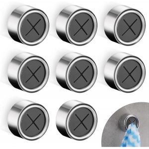 Ventes promotionnelles Porte-crochet pour torchon,8PCS crochet auto-adhésif,crochets de cuisine muraux ronds,essuie-mains à aspiration premium pour kit de salle de bain de douche - Neuf