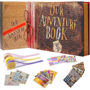 Journal D'aventure, Scrapbooking, Album Photo Avec Couverture Rigide, Pour Anniversaire, Scrapbooking, Id&eacute;al Pour Les Couples, Les Anniversaires, No&euml;l (Style R&eacute;tro) - Neuf