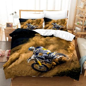 X Cm Microfibre Housse De Couette Pas Cher Doux Confortable Parure De Lit Moto Cross Housse De Couette X + X Taies D'oreiller Xcm - Neuf