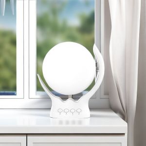 (Blance¿Lampe De Photothérapie, Sans Uv, Lampe De Thérapie 10 000 Lux, Lampe Solaire Rotative, 3 Températures De Couleur Et 5 Niveaux De Luminosité Réglables, Minuterie Et Fonction Mémoire - Neuf
