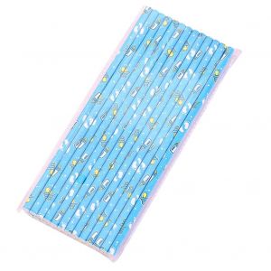 Hjlian Lot De 25 Pailles En Papier Pour Boissons, Pour Apaiser Les Tetons, Biberons, Fetes D'anniversaire - Neuf