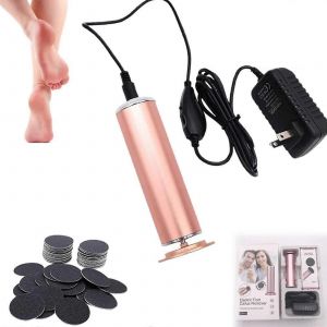 Lime &Eacute;lectrique Pour Les Pieds, &Eacute;limine Les Callosit&eacute;s Et Les Peaux Mortes, Outil De P&eacute;dicure, Brosse Pour Les Pieds, Dor&eacute;e - Neuf