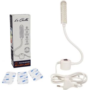 Kalanka-Lampe 30 Ampoules Led 6000k 3w Lumi&egrave;re Froide Avec Base Magn&eacute;tique Et Plaques M&eacute;talliques Adh&eacute;sives Pour Machine &Agrave; Coudre Et Autres Surfaces | Petite Lampe De Bureau Et D'&eacute;tabli &Agrave; Led - Neuf